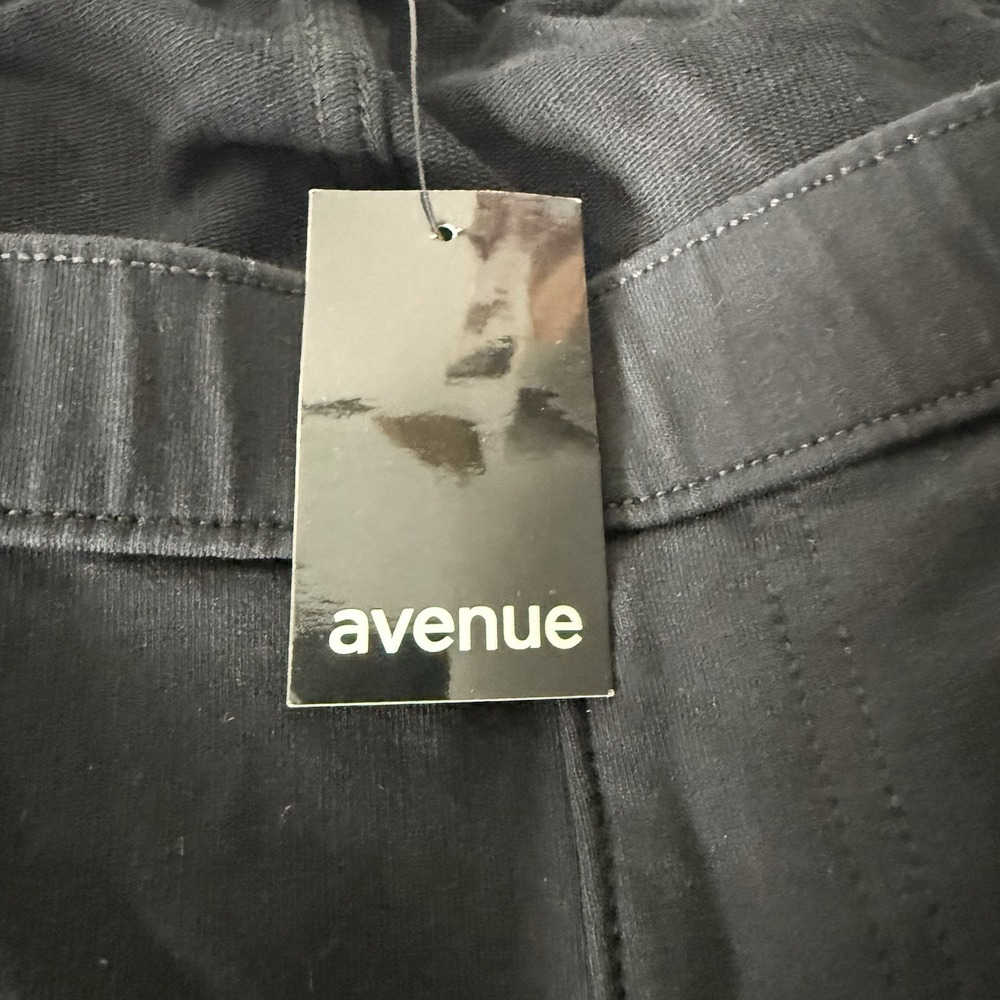 New Avenue Black Jean Knit Pull On Pants Pockets Women's 26/28 Petite - Picture 6 of 10